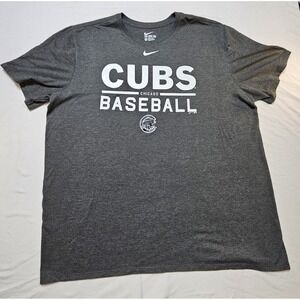 Nike Chicago Cubs Baseball T-Shirt Athletic Cut Gray XXL - NWT